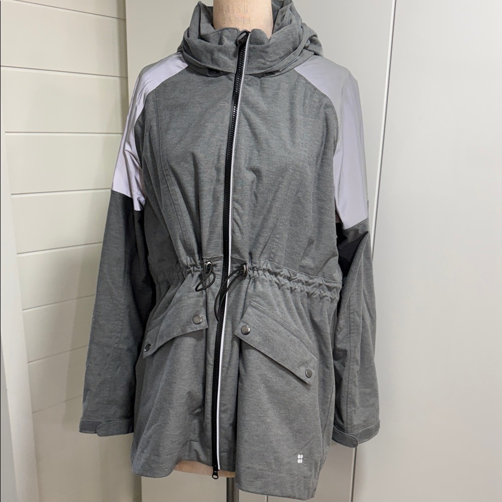 Sweaty Betty Gray and White Utility Jacket